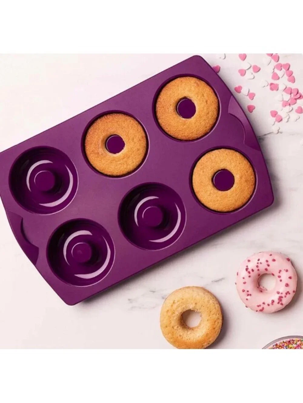 Tupperware Silicone Ring Form Bakeware Bagel Doughnut Appetizer Multi-Purpose